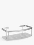John Lewis & Partners Contemporary  Brass and Stainless Steel Rectangular Shower Basket