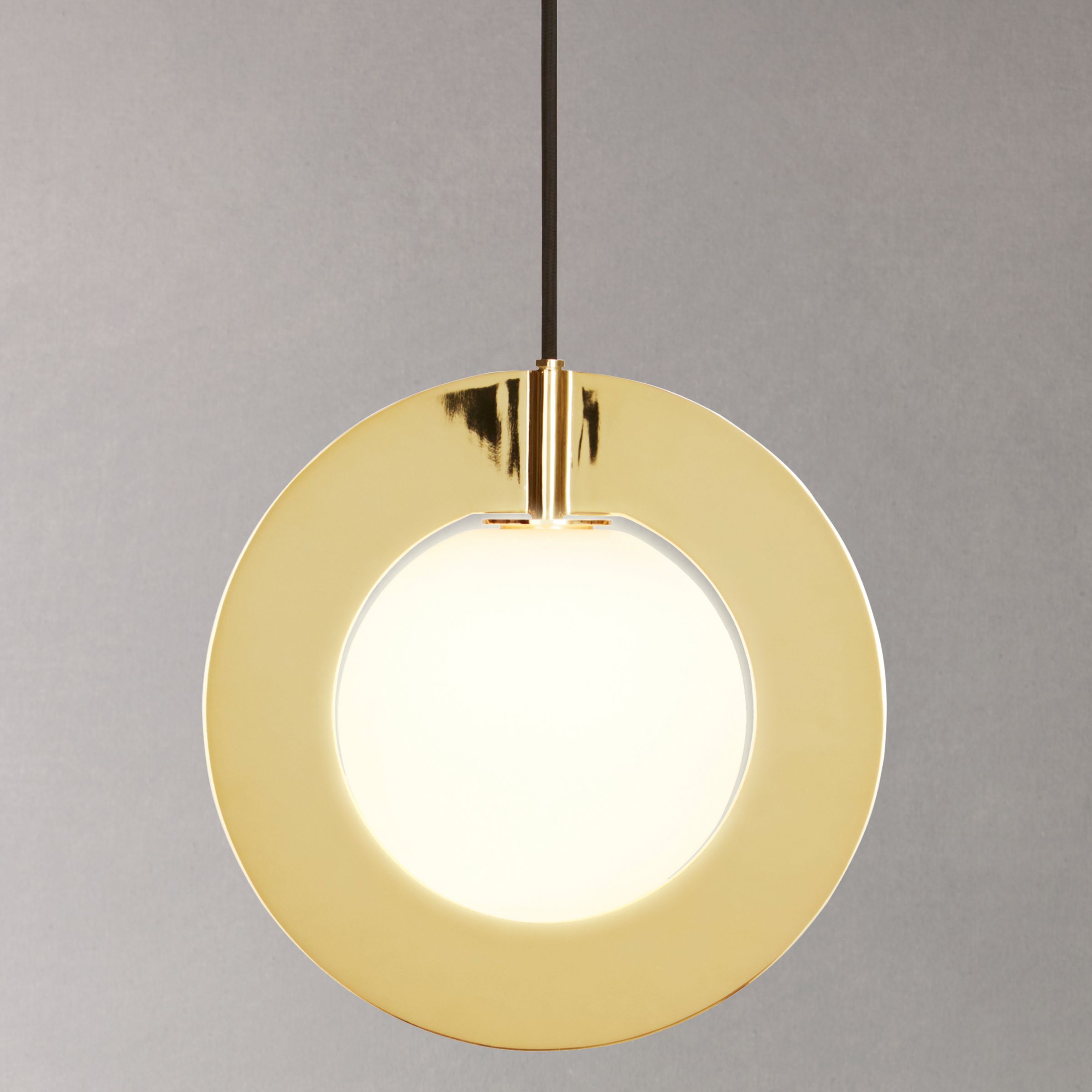 Tom Dixon Round Plane Pendant Light Brass At John Lewis Partners