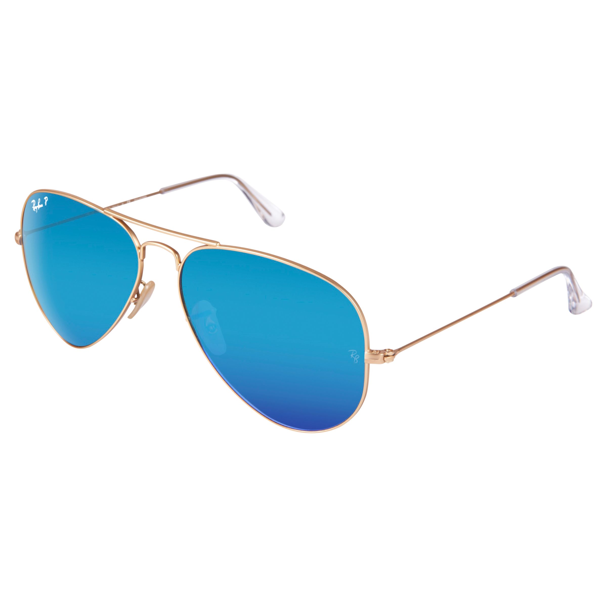 Ray-Ban RB3025 Original Aviator Sunglasses, Blue at John Lewis & Partners