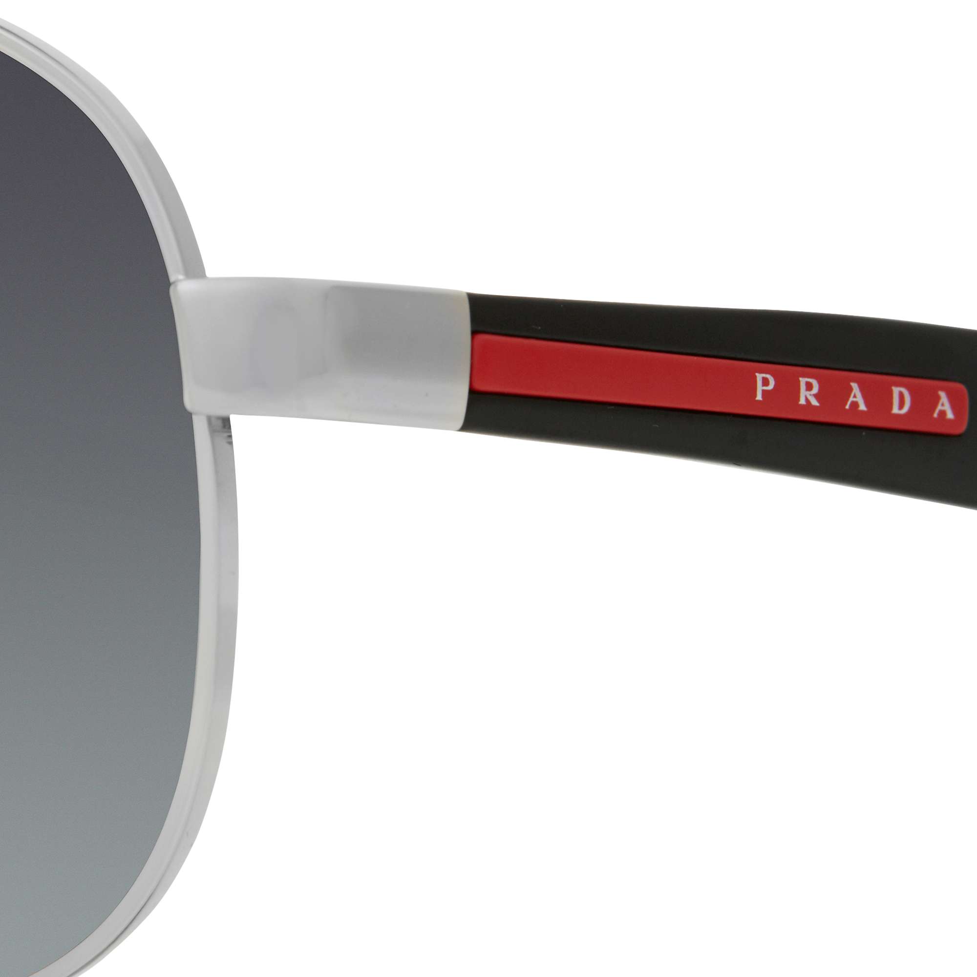 Buy Prada Linea Rossa PS53PS Polarised Classic Aviator Metal Frame Sunglasses, Grey Online at johnlewis.com