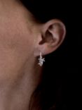 Nina B Leaves Drop Earrings, Silver
