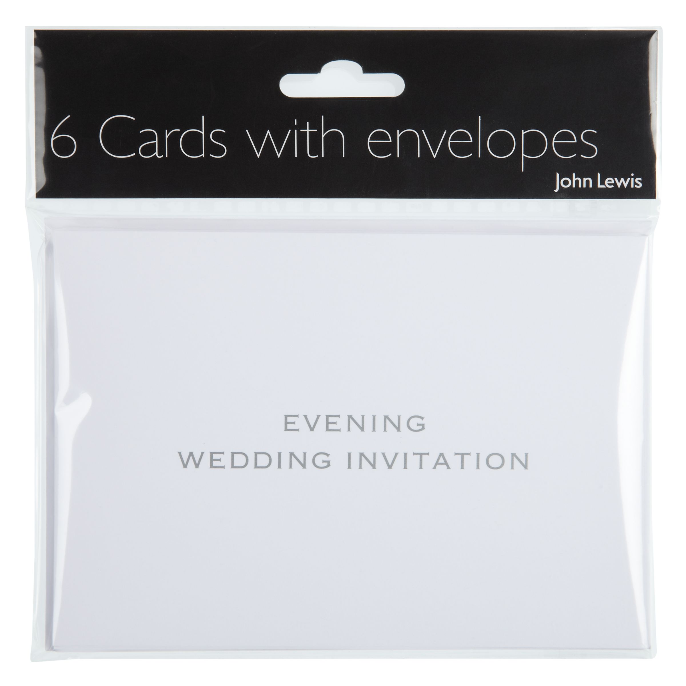 John Lewis & Partners Wedding Evening Invitation Cards, Pack of 6