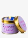 Lily-flame Lavender & Lime Scented Tin Candle, 230g