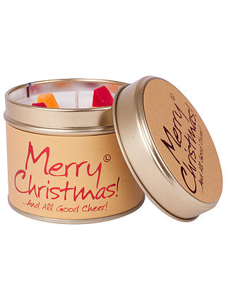 Lily-Flame Merry Christmas Scented Candle Tin