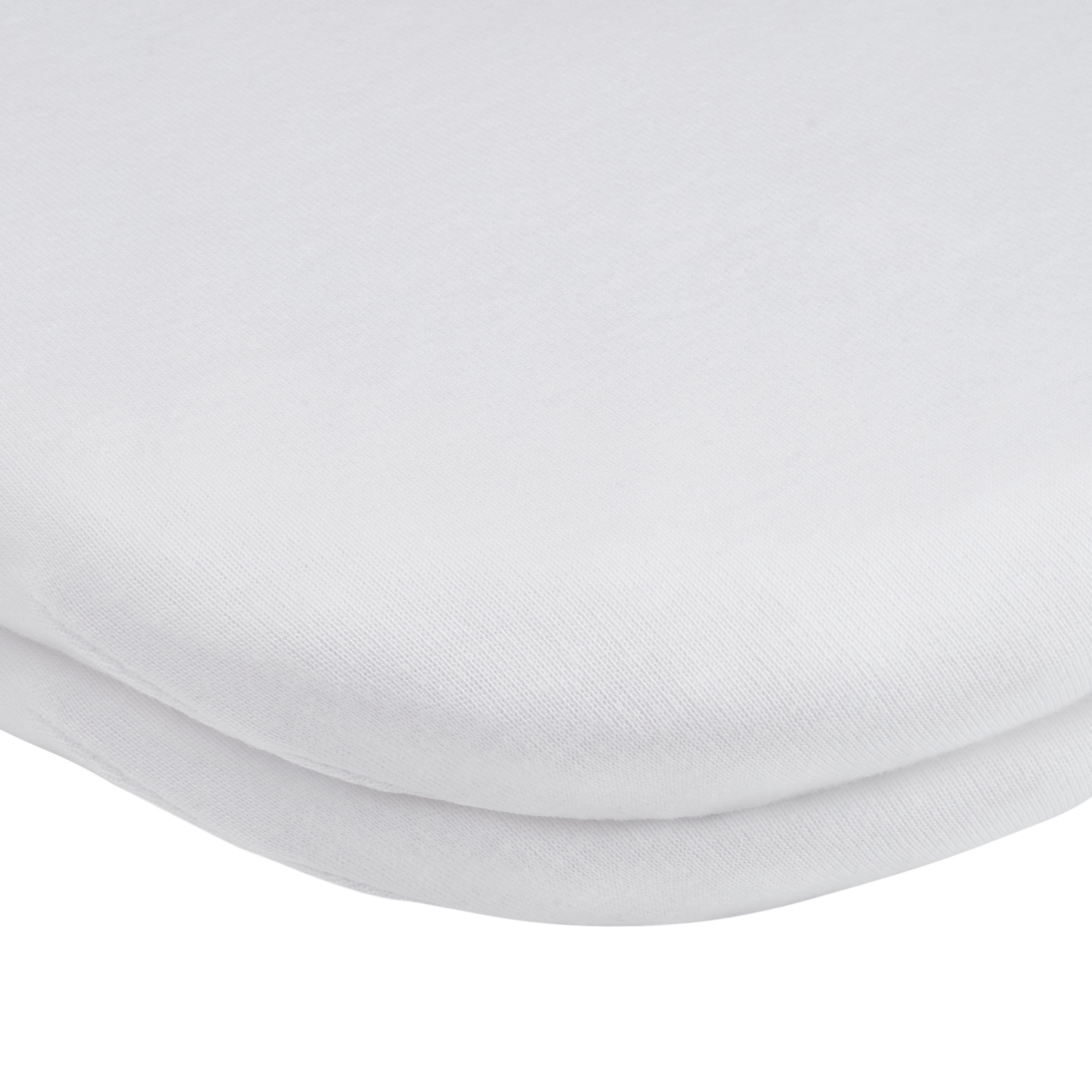 John Lewis & Partners Fitted Round End Sheets For Moses Baskets & Prams, Pack of 2