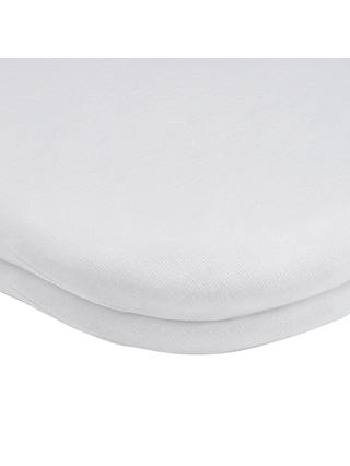 John Lewis & Partners Fitted Round End Sheets For Moses Baskets & Prams, Pack of 2