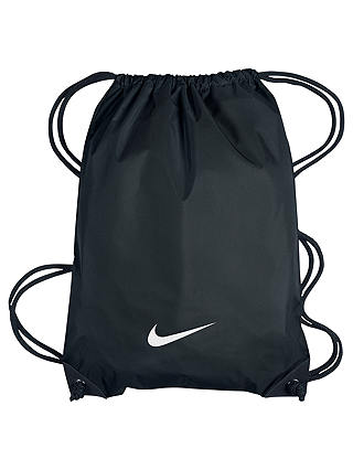 Nike Fundamentals Swoosh Drawstring Bag, Black