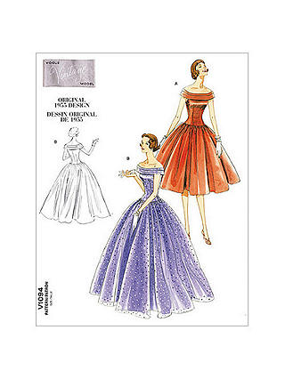 Vogue Vintage Evening Gown Sewing Pattern, 1094