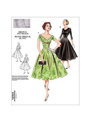 Vogue Vintage Women's Dresses Sewing Pattern, 2903, D