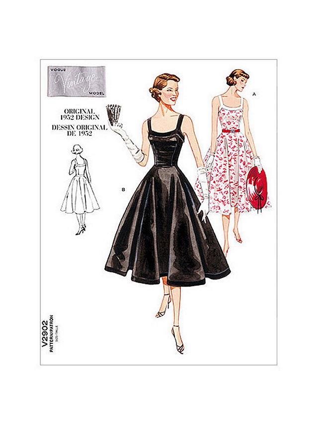 Vogue Women's Vintage Model Dresses Sewing Pattern, 2902A