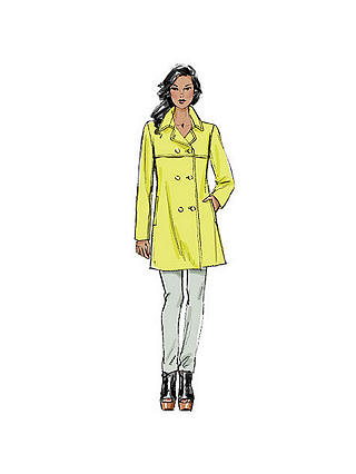 Vogue Women's Coat & Belt Sewing Pattern, 8884A5