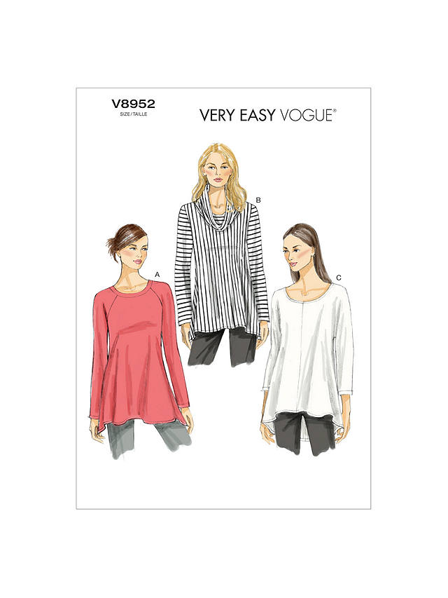 Vogue Women's Tunic Sewing Pattern, 8952, Y