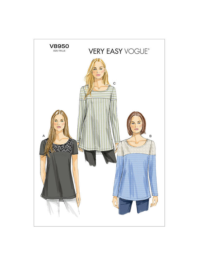Vogue Women's Tunic Sewing Pattern, 8950, A5