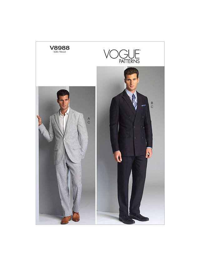 Vogue Men's Jacket And Trousers, 8988muu