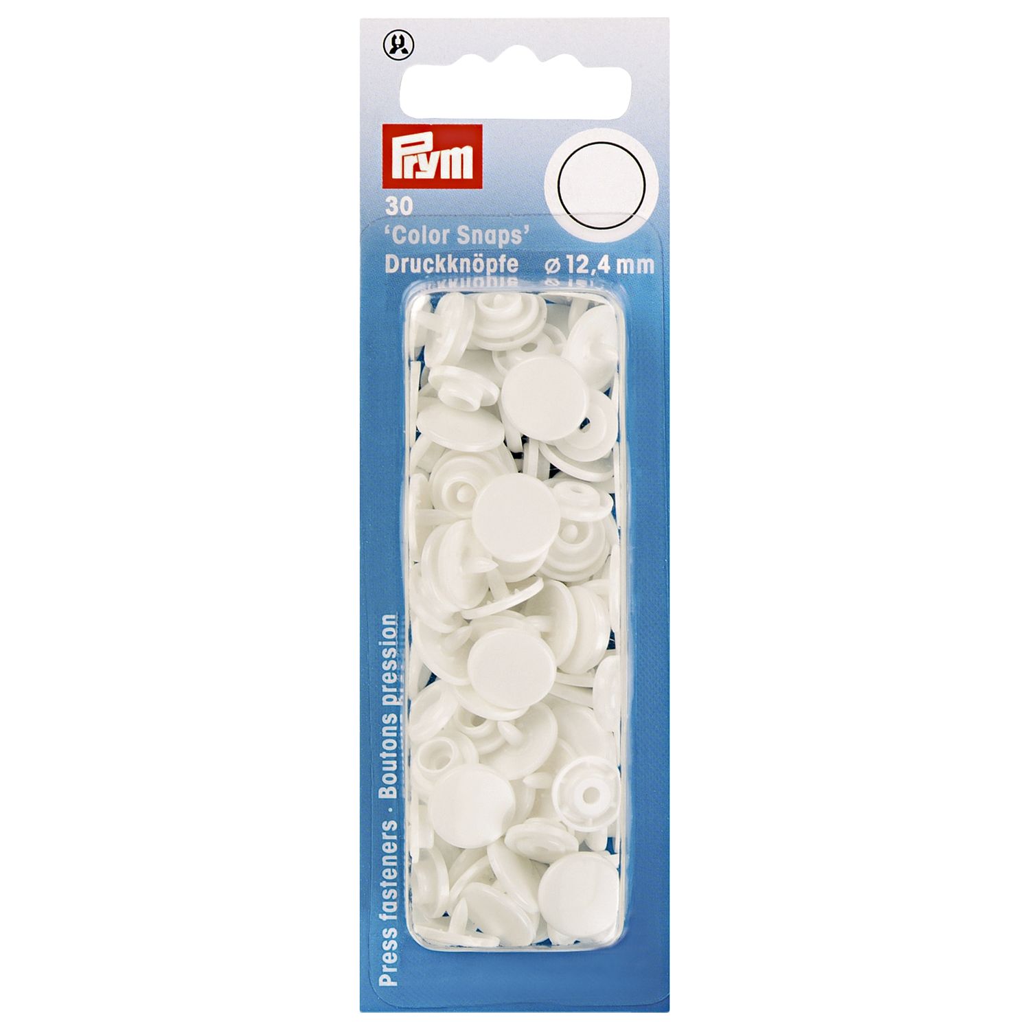 Prym Color Snaps, Pack of 30, White