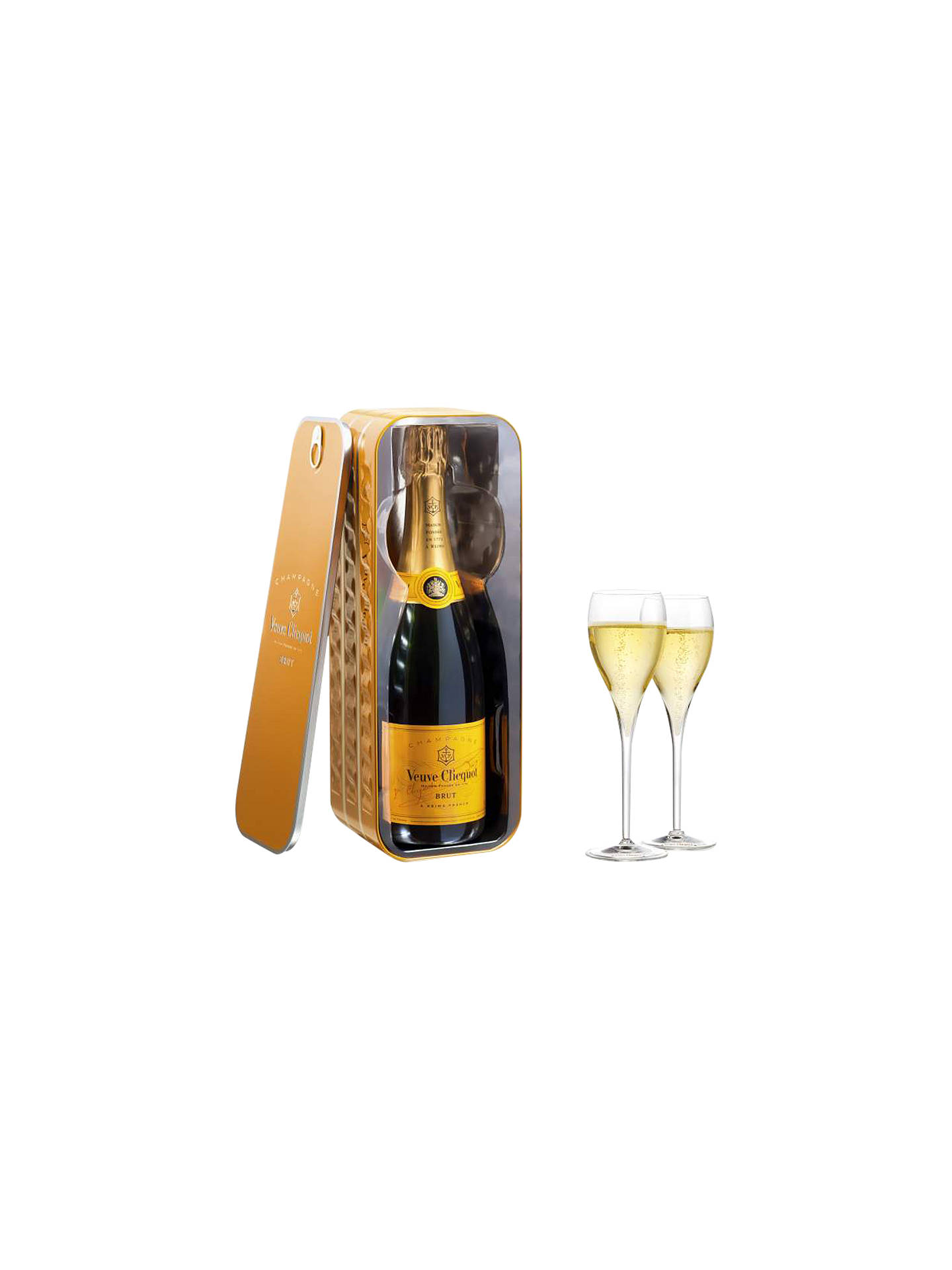 Veuve Clicquot Yellow Label NV Champagne and Metal Sardine