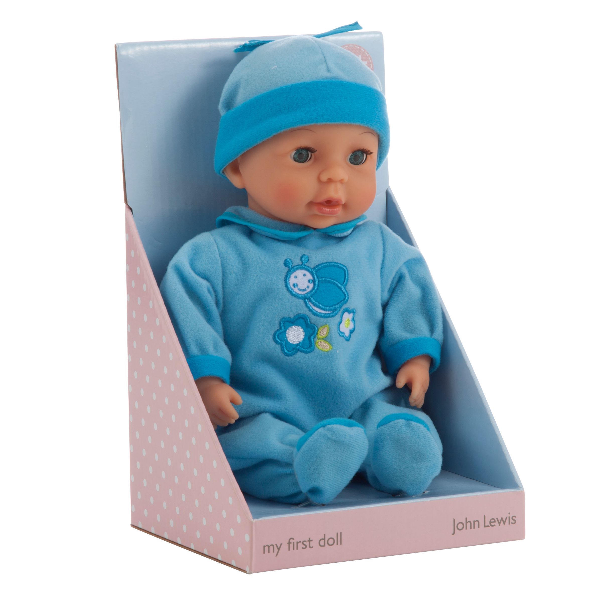 Mädchen Baby Puppe my first doll John Lewis Dunkelhäutig mit Schlafanzug OVP*NEU 