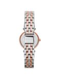 Michael Kors MK3298 Women's Mini Two Tone Stainless Steel Darci Glitz Watch, Silver / Rose Gold