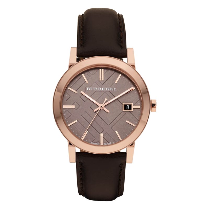 burberry watch men's leather strap