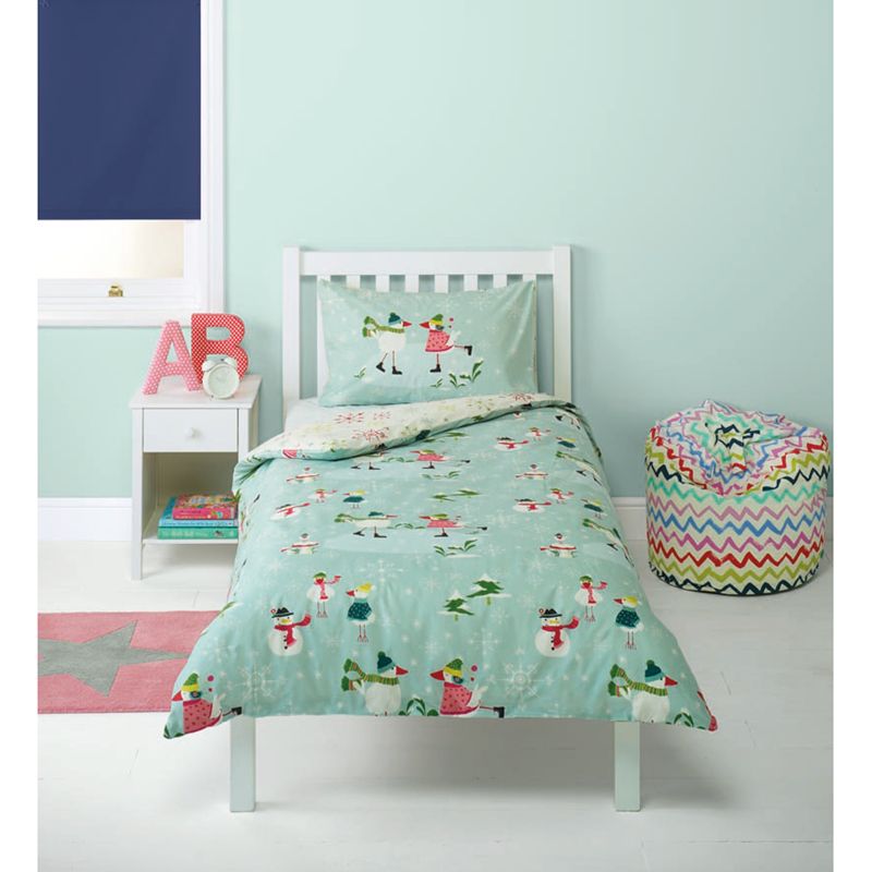 Little Home At John Lewis Christmas Snowman Single Duvet Cover And
