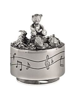 pewter music box