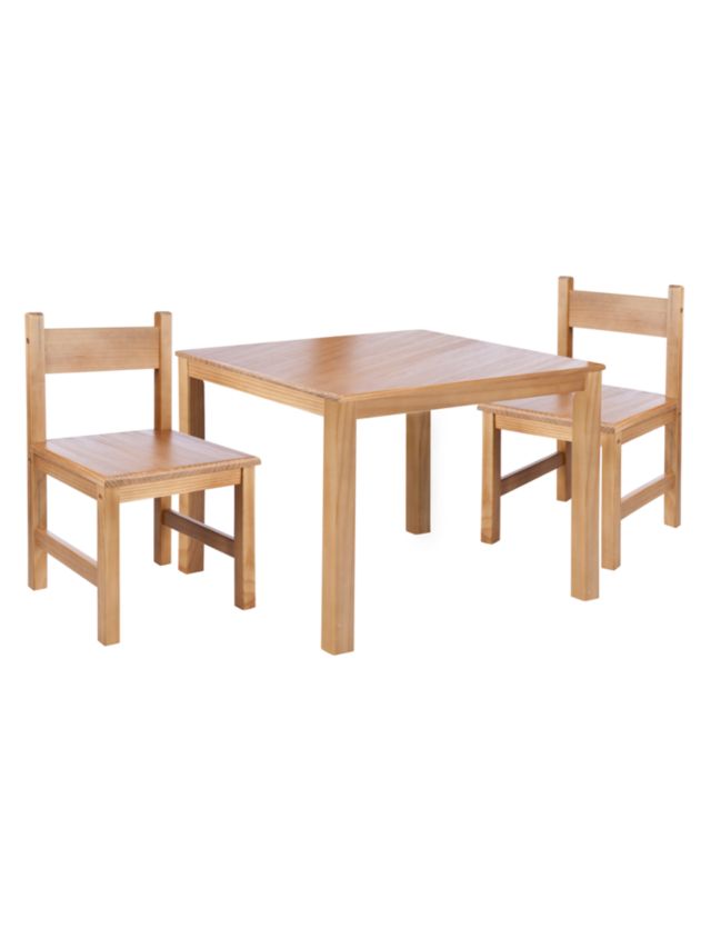 John Lewis Children s Table and Chairs Set Natural