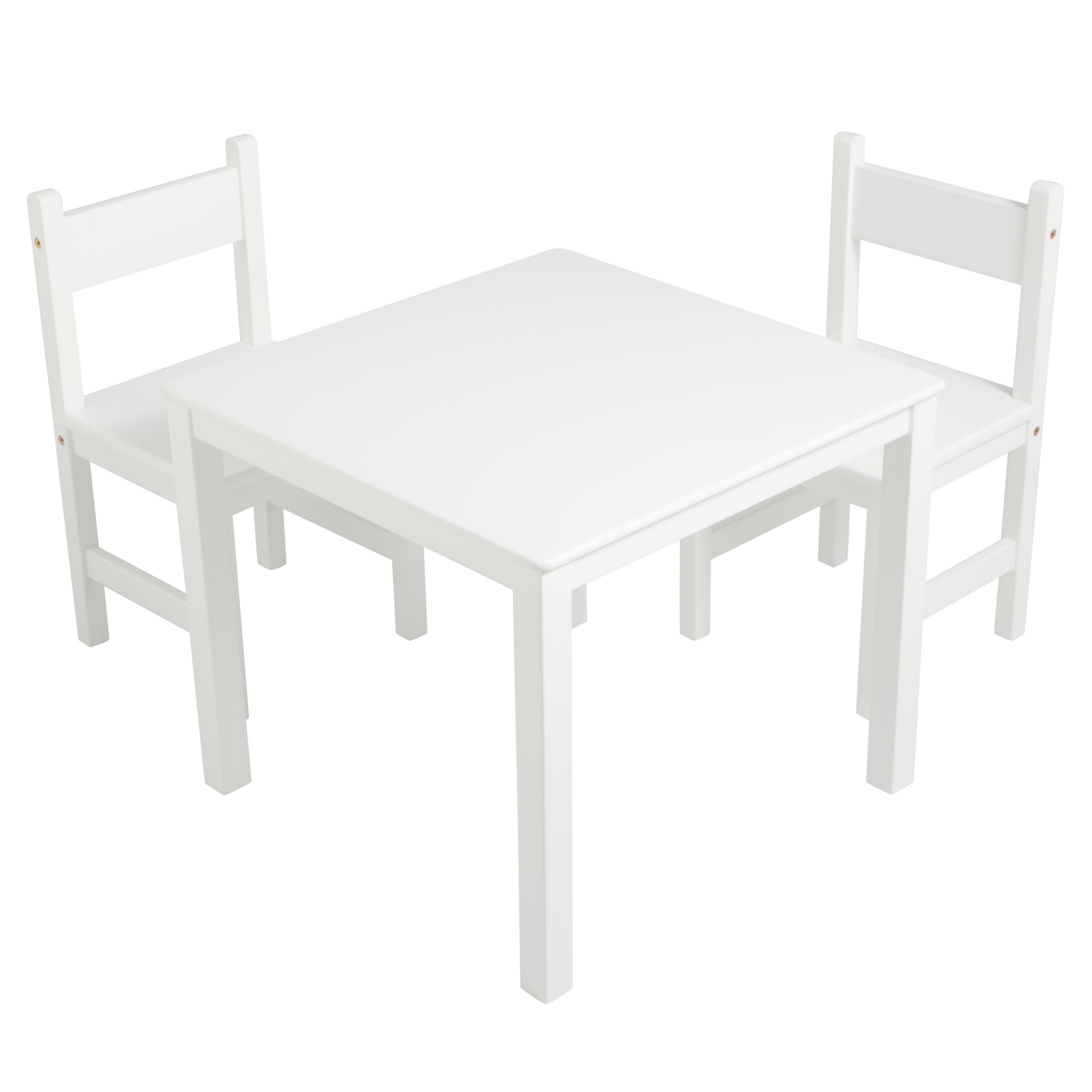 white plastic kids table