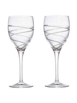 John Lewis Aurora Cut Lead Crystal Wine Glasses, Set of 2