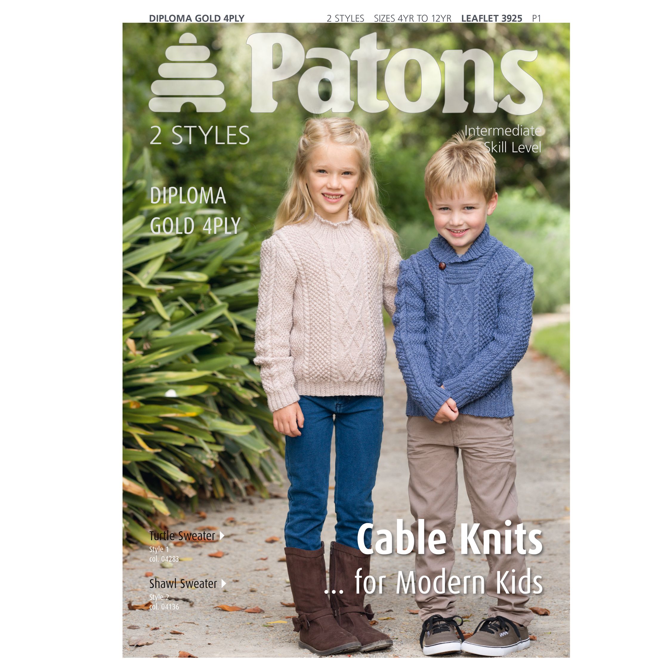 Patons Yarn Cable Aran Knits For Modern Kids Knitting