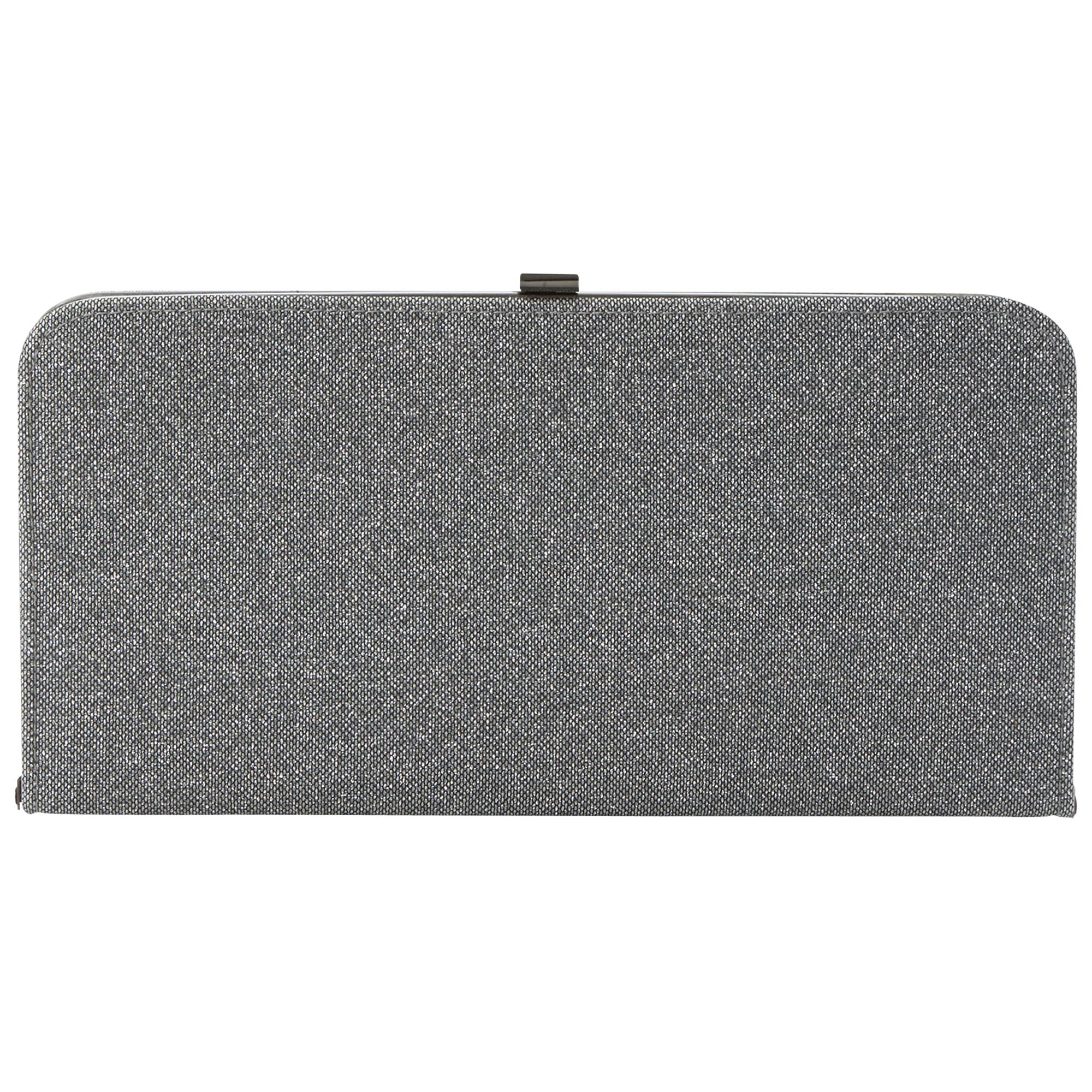 pewter grey clutch bag