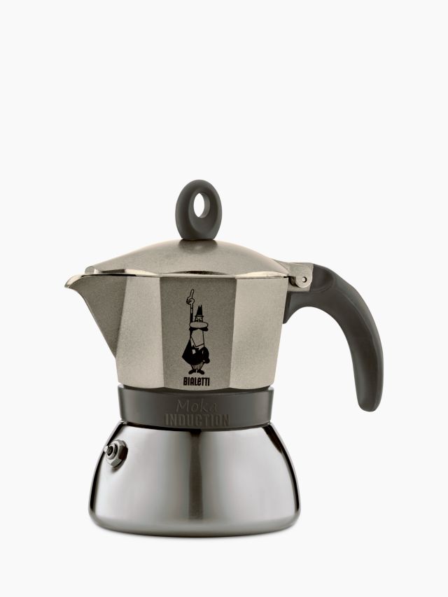 Bialetti Moka Express Stovetop Maker with Free Ground Coffee, 6-Cup & Coffee,  Silver 