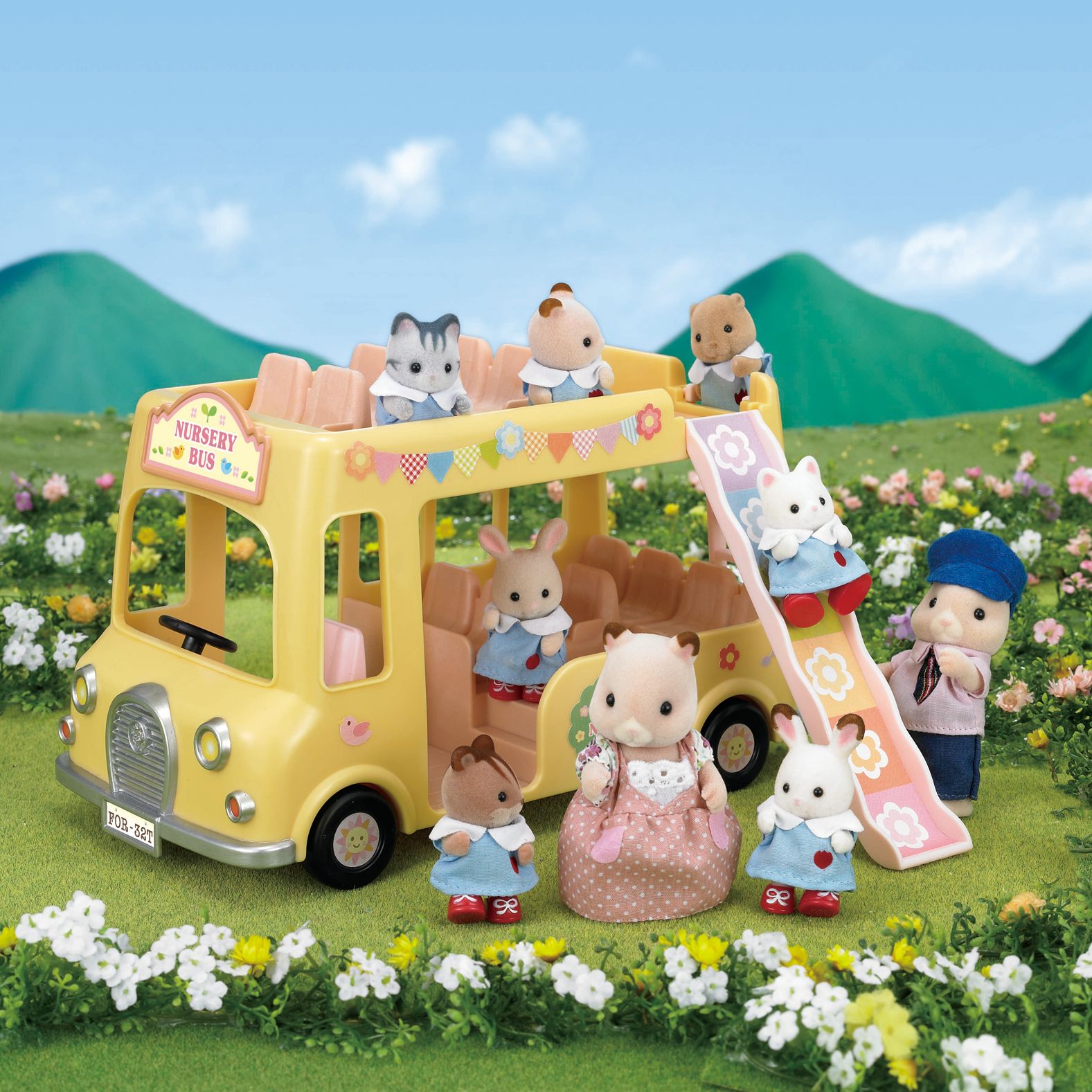 sylvanian families double decker bus