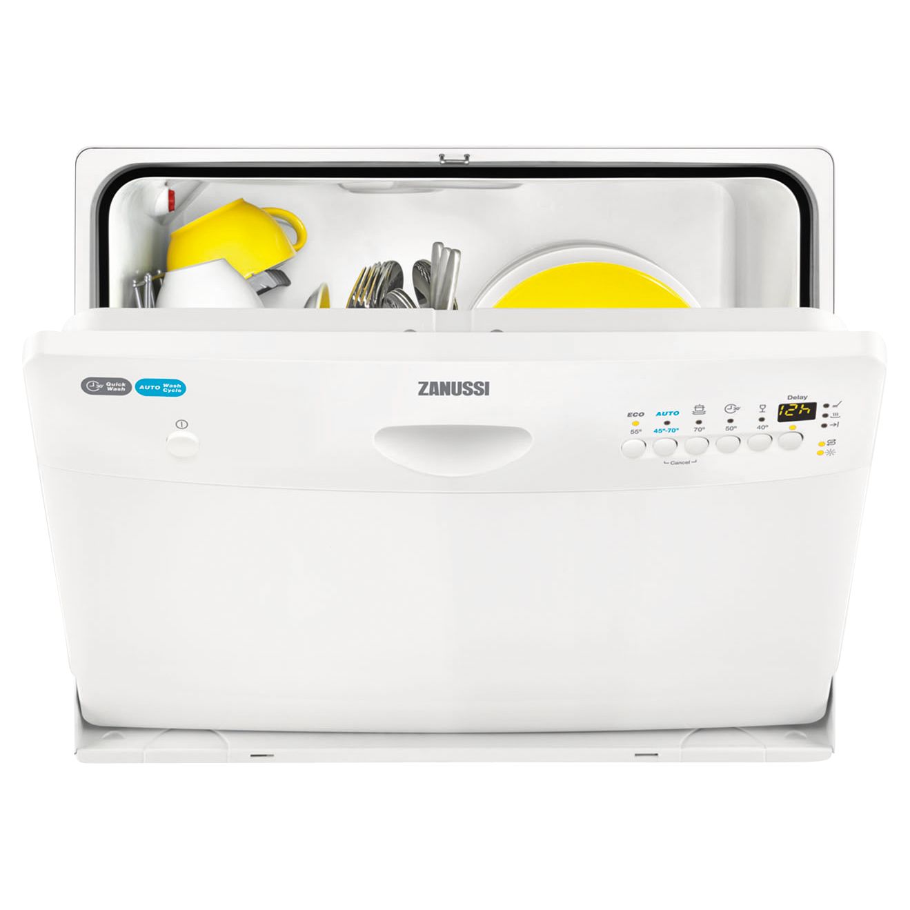 Zanussi Zdm16301wa Compact Freestanding Dishwasher White At John