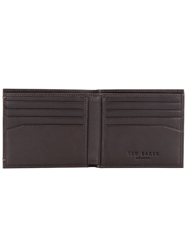 Ted Baker Anthonys Leather Bifold Wallet, Chocolate