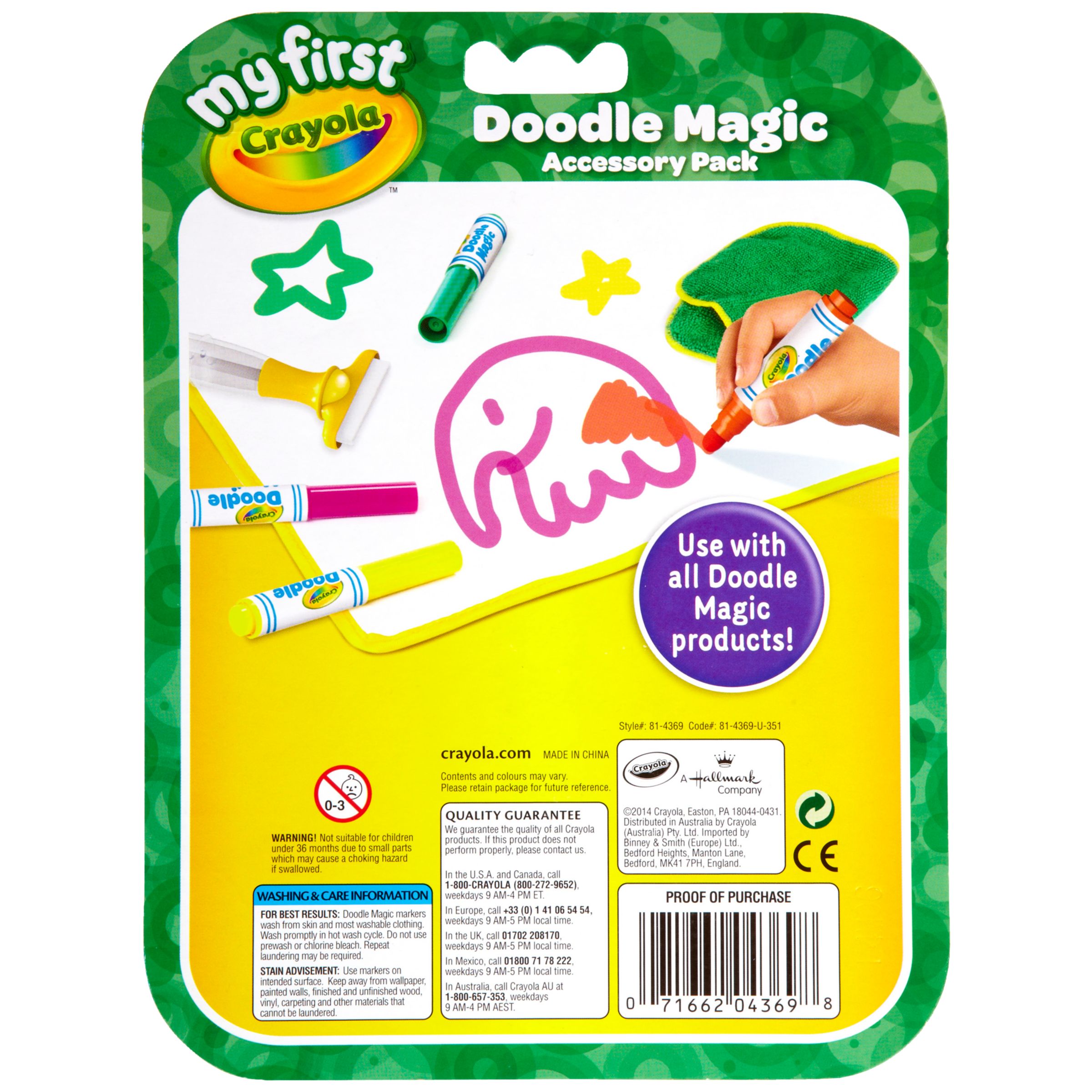 My First Crayola Doodle Magic Colour Mat Accessories At John