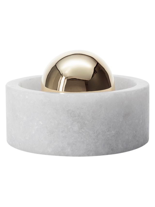 Tom Dixon Stone Spice Grinder, White and Gold