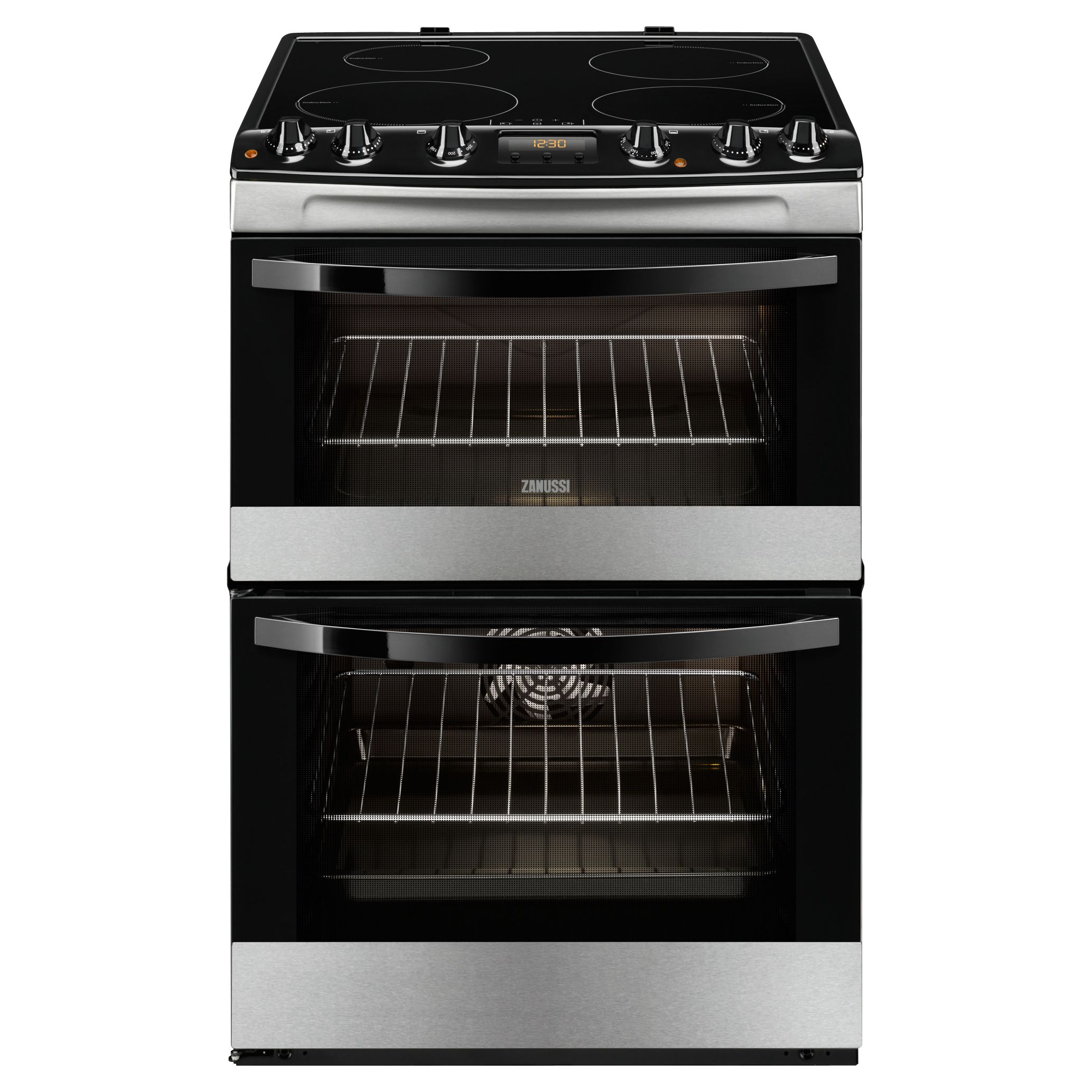 Zanussi ZCI68300XA Induction Hob Electric Cooker, Stainless Steel at John Lewis & Partners