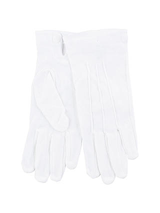John Lewis & Partners Cotton Dress Gloves, One Size, White