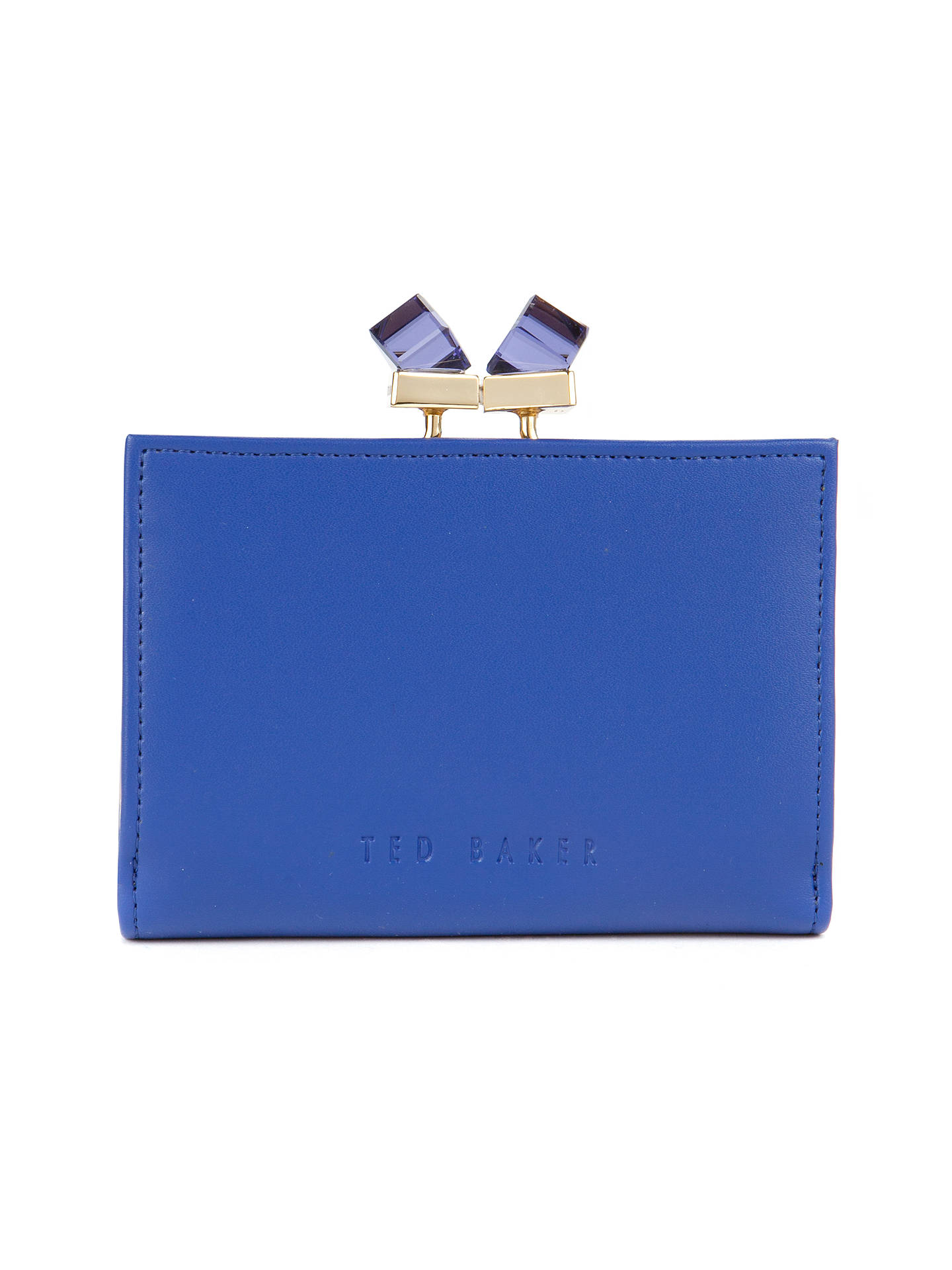 Ted Baker Elly Small Square Crystal Matinee Leather Purse, Blue at John ...