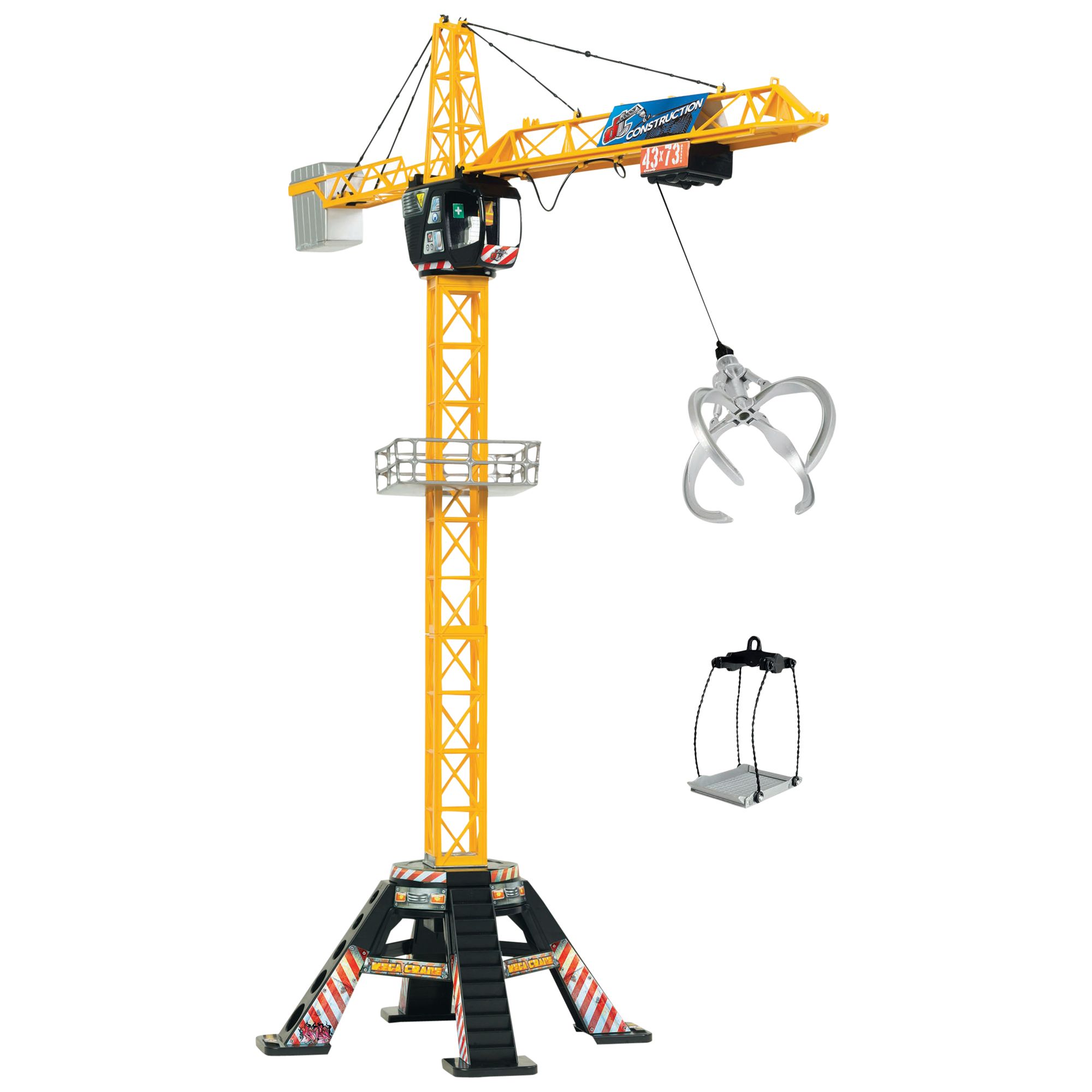 dickie toys mega crane remote control set with truck