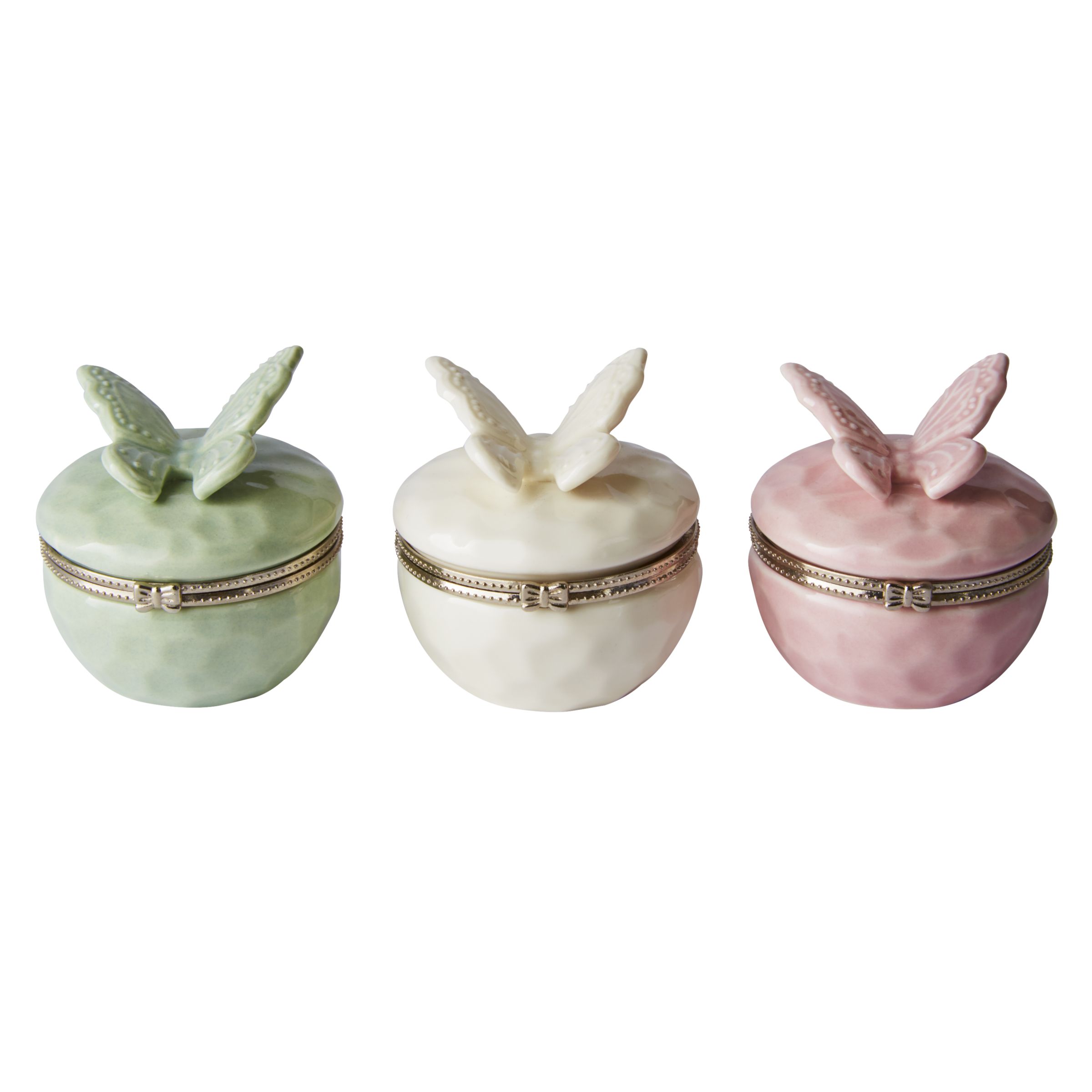 Porcelain Butterfly Trinket Boxes, Assorted at John Lewis & Partners