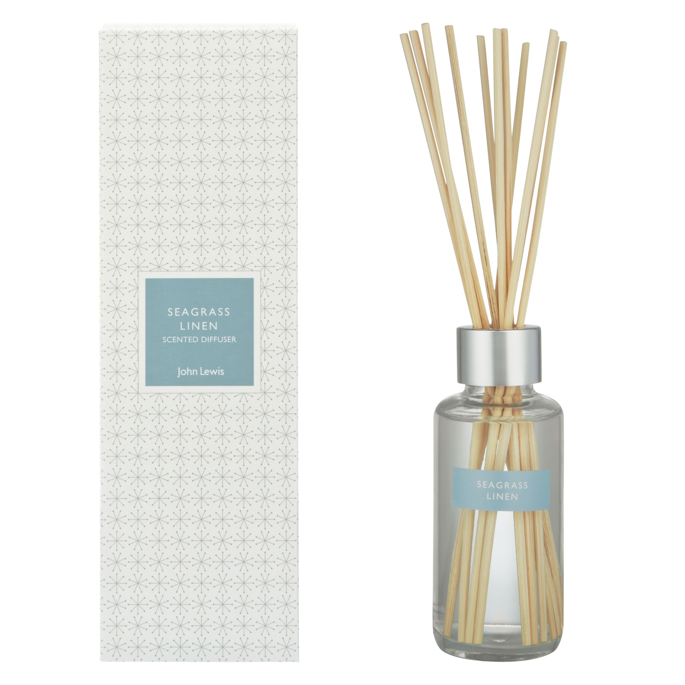 John Lewis Seagrass Linen Scented Diffuser, 100ml at John Lewis