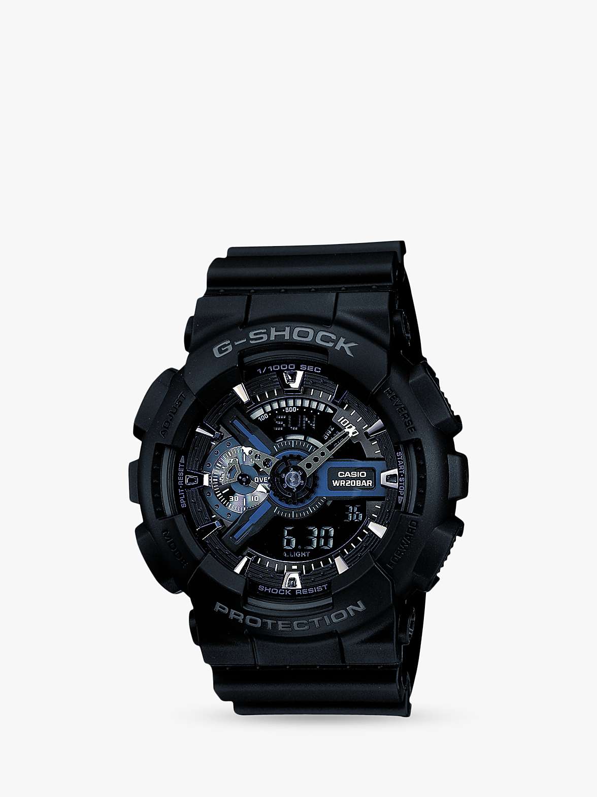 Buy Casio GA-110-1BER Men's G-Shock Resin Strap Watch, Black Online at johnlewis.com