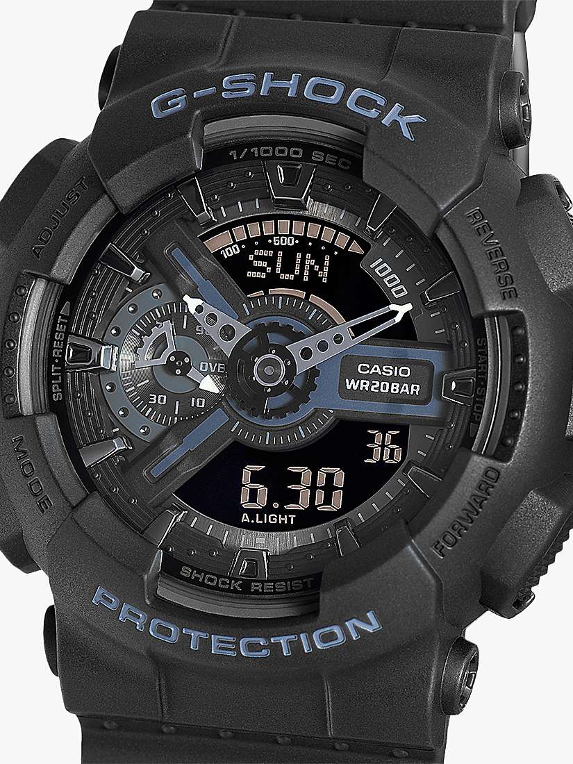 Buy Casio GA-110-1BER Men's G-Shock Resin Strap Watch, Black Online at johnlewis.com