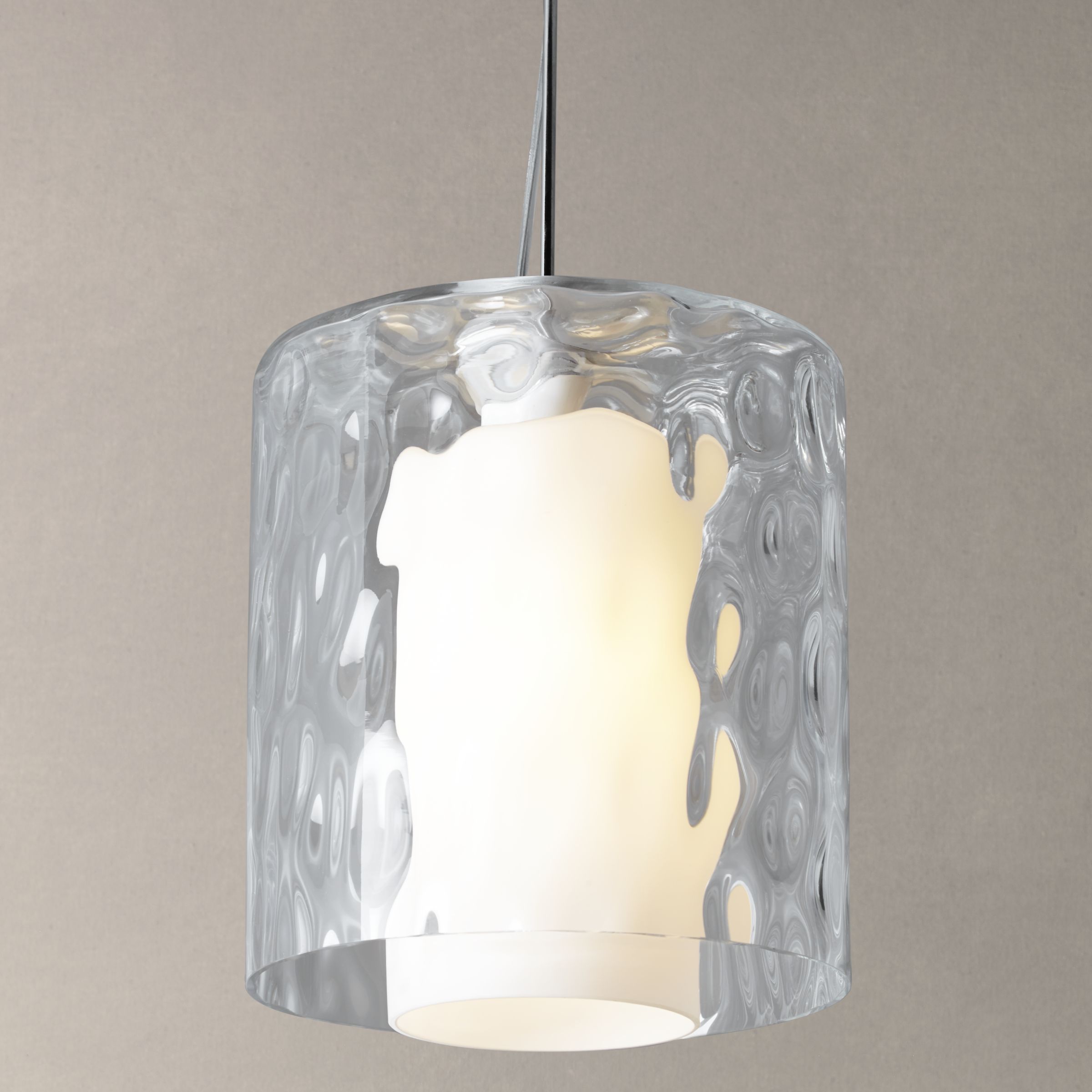 Rippled Glass Pendant Light buy john lewis bastiane ripple cylinder glass pendant light online at johnlewis com