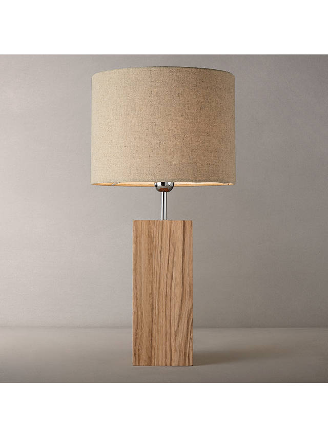 John Lewis Croft Ridley Tall Oak Table Lamp At John Lewis Partners