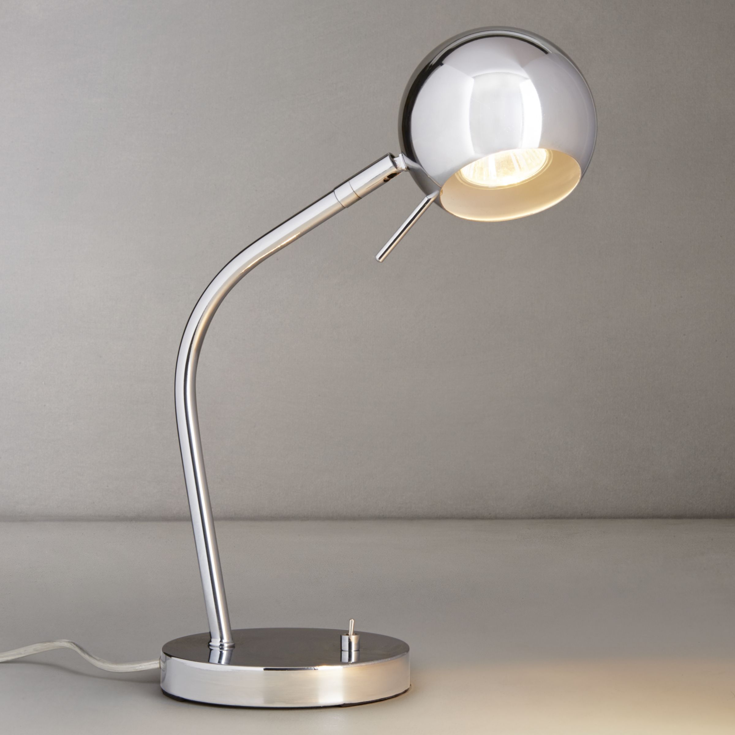 John Lewis Luke Chrome Task Lamp at John Lewis & Partners