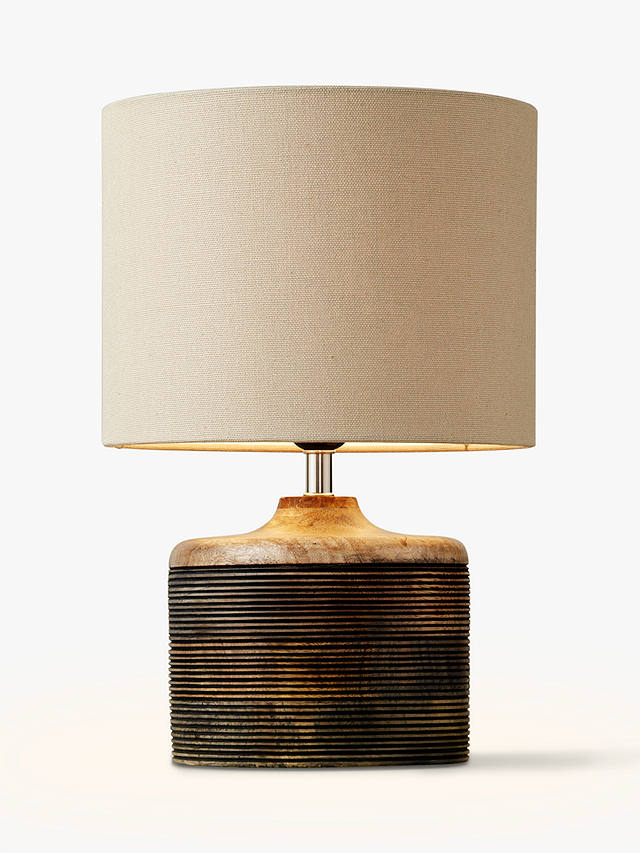 John Lewis Partners Ira Ribbed Wooden, Wooden Table Lamps