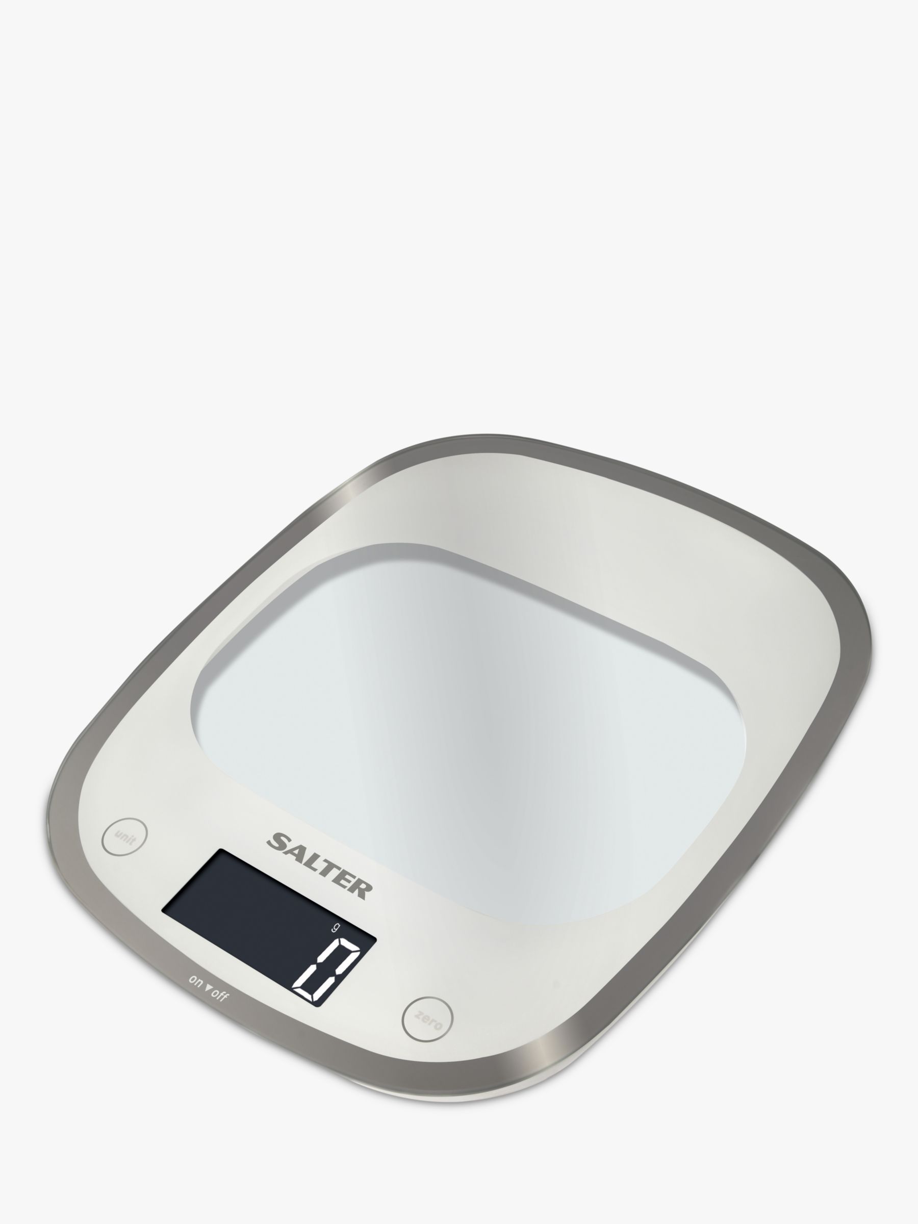 Photo of Salter curve glass electronic digital kitchen scale white