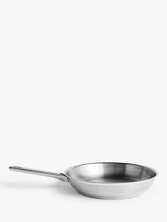 John Lewis & Partners Classic Stainless Steel Frying Pan, 28cm
